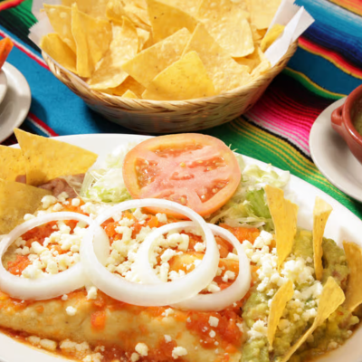 Enchilada Entomatada de Cerdo o Pollo