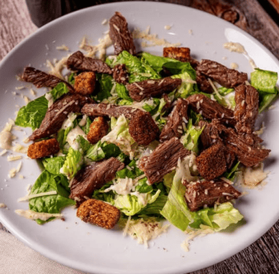 Ensalada Caesar con Churrasco