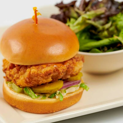 SkinnyLicious Crispy Chicken Sandwich with Sriracha Mayo