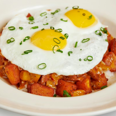 Jambalaya Hash and Eggs