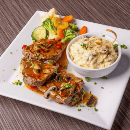 Medallones de Res en Salsa Setas