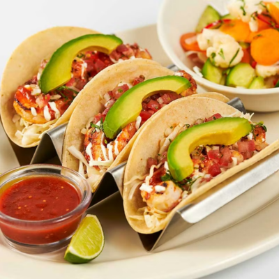 SkinnyLicious Shrimp Soft Tacos
