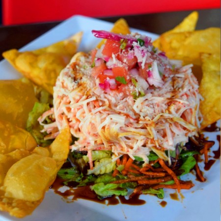 Spicy Crab Salad con Won-Ton - Aperitivo