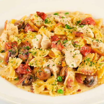 Farfalle with Chicken and Roasted Garlic