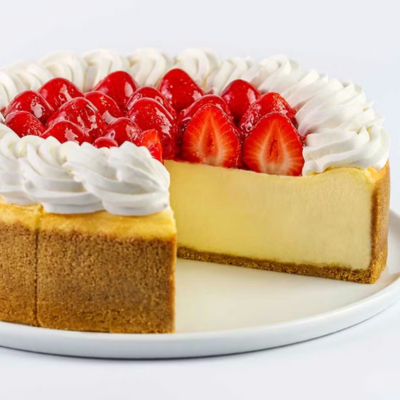10-Inch Fresh Strawberry Pre-Sliced Cheesecake