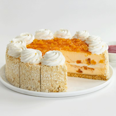 10-Inch Peach Perfect with Raspberry Drizzle