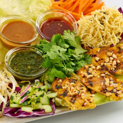 Small Thai Lettuce Wraps with Chicken