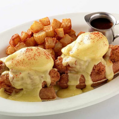 Fried Chicken and Waffles Benedict