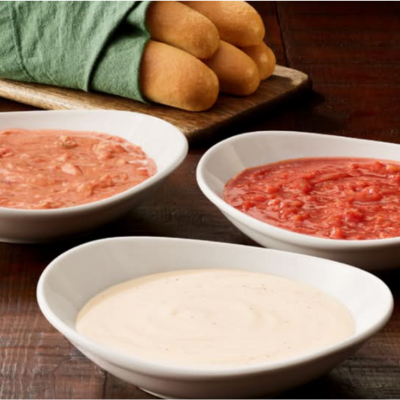 Never-ending Sauces for Breadsticks (70-440 cal per portion)