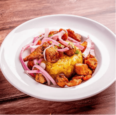 Mofongo Relleno de Carne Frita