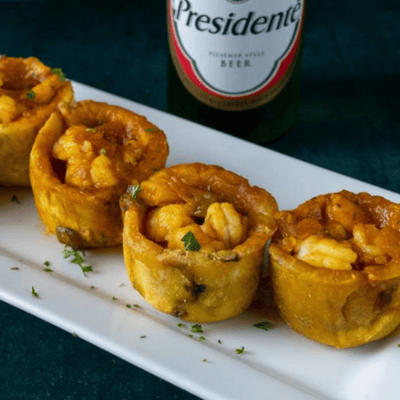 Tostones Rellenos de Camarones