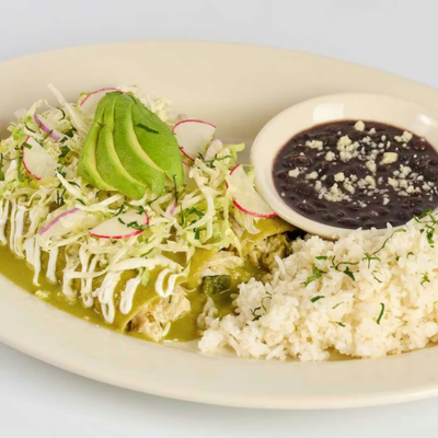 Green Chile Chicken Enchiladas