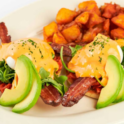 Bacon and Avocado Benedict