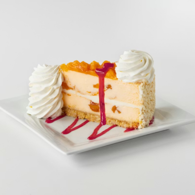 Peach Perfect with Raspberry Drizzle