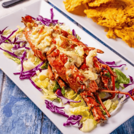 Rabo de Langosta a la Parrilla 