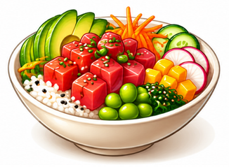 Icono de cocina Poke Bowls