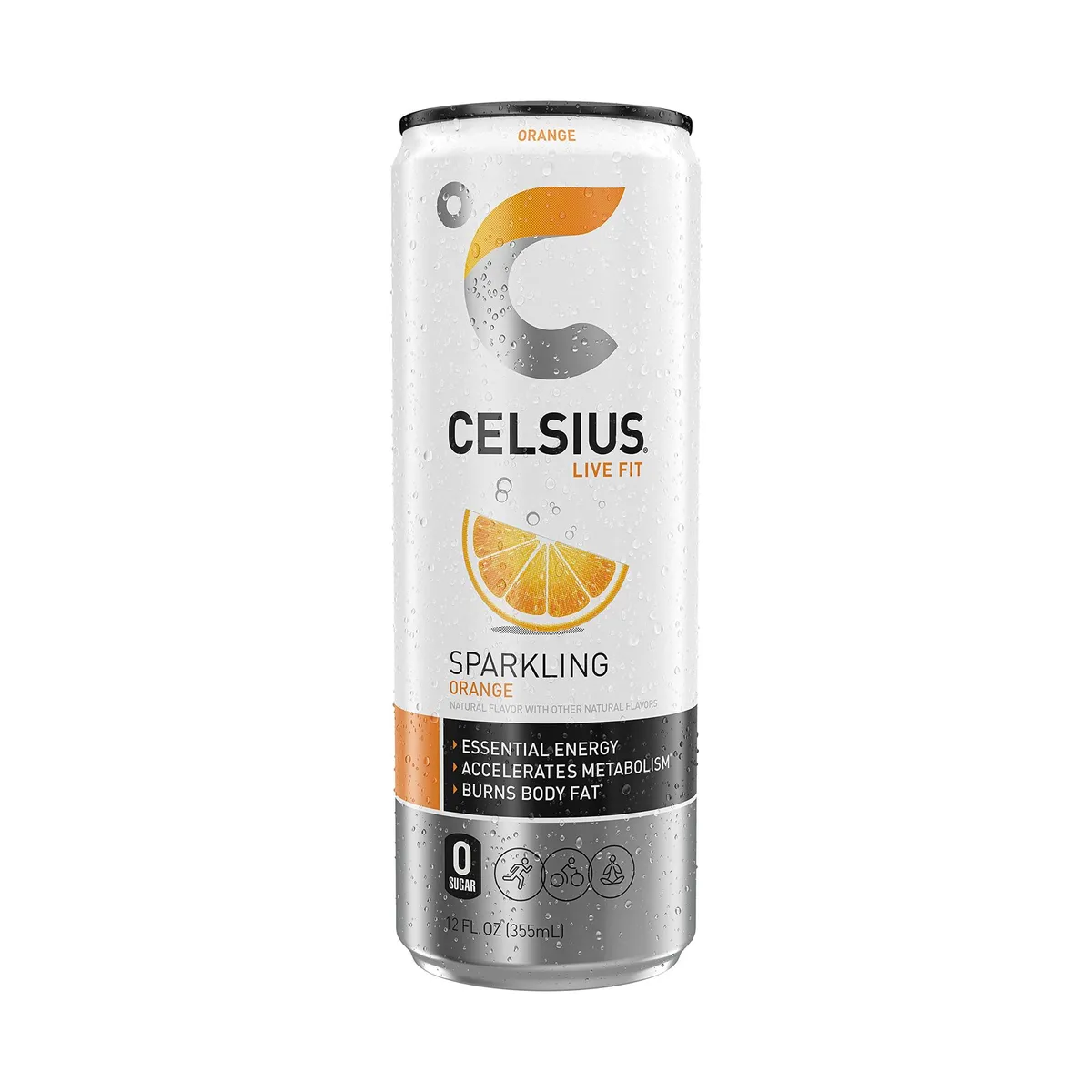 Bebida Energética Celsius Live Fit Orange (Lata) 12oz