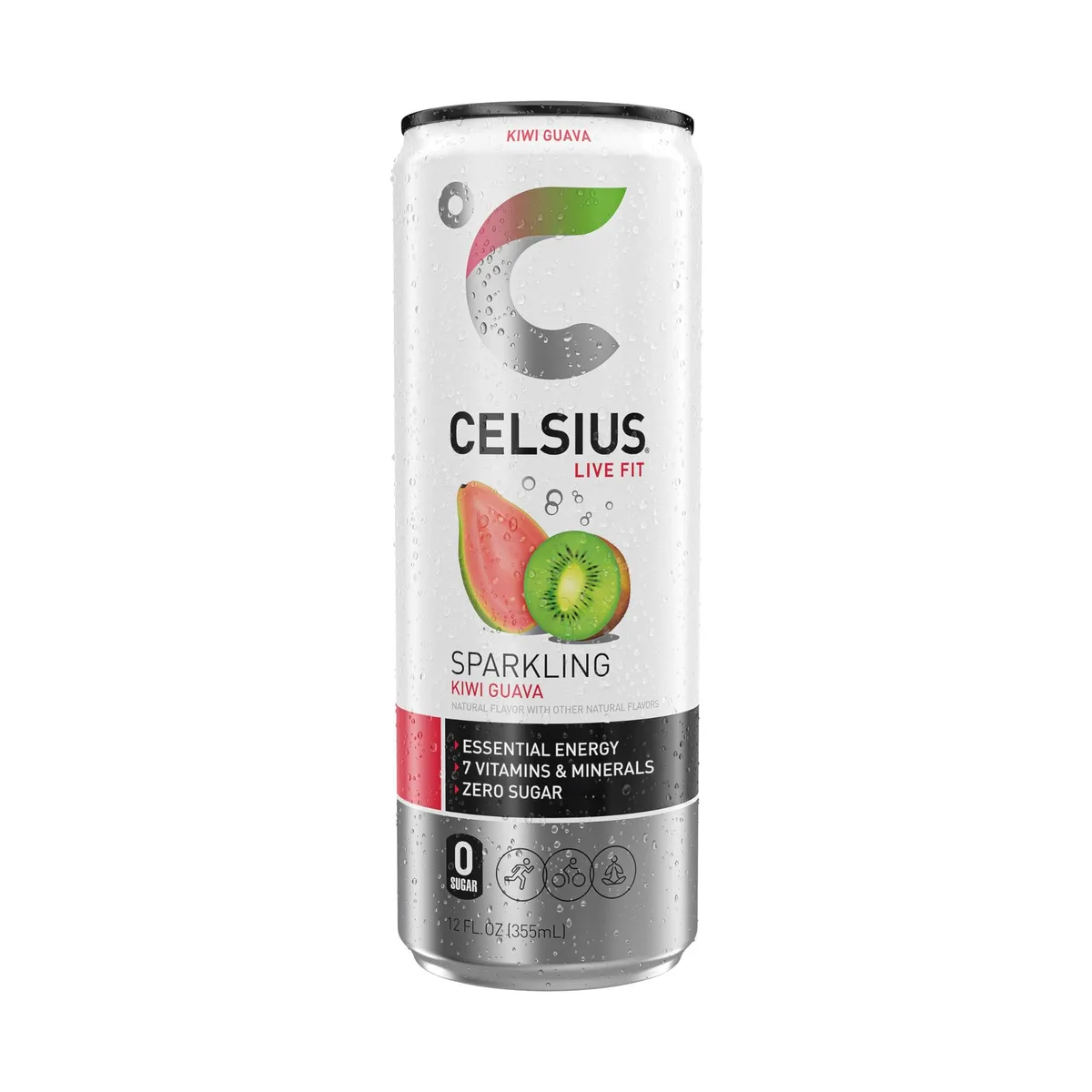 Bebida Energética Celsius Live Fit Kiwi Guava (Lata) 12oz