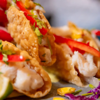 3 Taquitos “Crazy Shrimp”