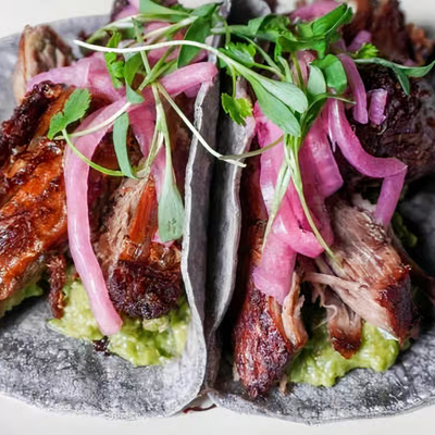 2 Tacos de Carnitas Fritas