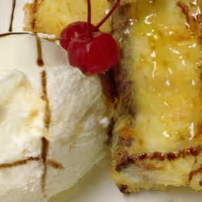 Tempura Cheesecake with Ice Cream