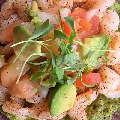 Tostada de Camarones