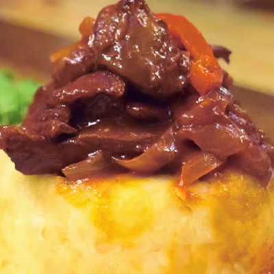 Mofongo Relleno de Churrasco Angus 