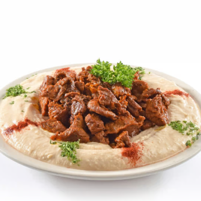 1a. Hummus con carne (ma lahem)/ Hummus with Meat ((ma lahem)